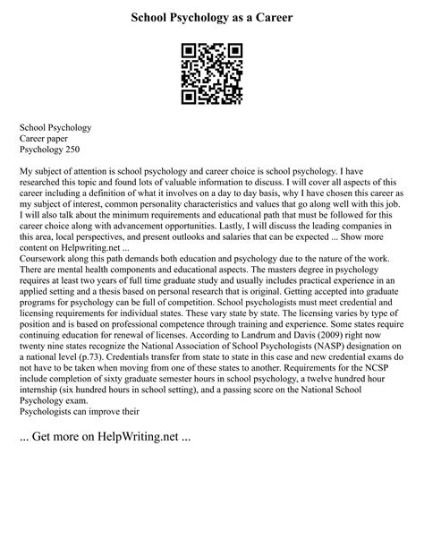 College Essay Career Goals Career Goals | PDF