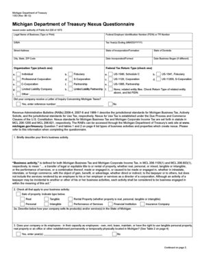 Fillable Online michigan Tax Year(s) Ending (MMDDYYYY) - michigan Fax ...