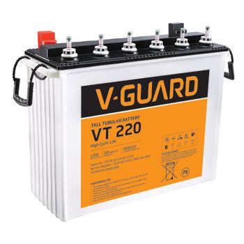 V-Guard VT battery 220 backup time of 4 hours and 5 minutes at a 400W load