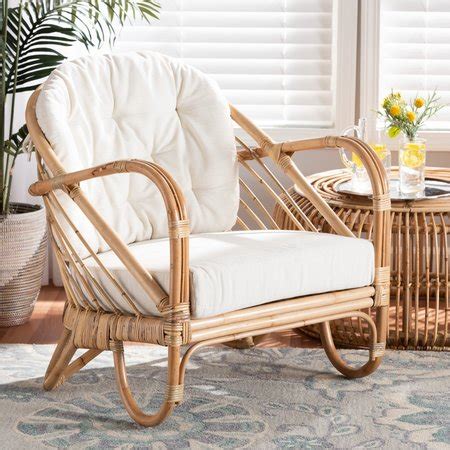 Baxton Studio Aliane Modern Bohemian Natural Brown Antique Rattan ...