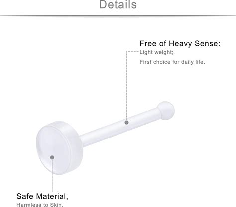 Buy SCERRING 66PCS Clear Piercing Retainer Septum Retainers Nose Studs ...