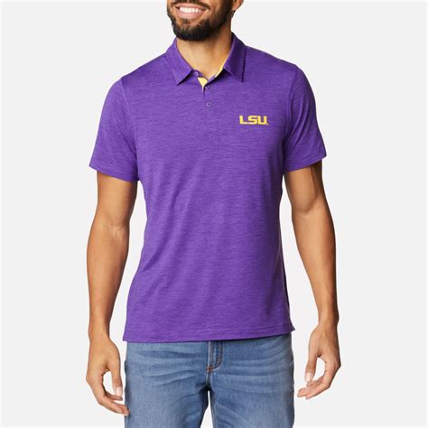 Columbia Men's Collegiate Tech Trail LSU Polo Jersey Big Size Polo ...