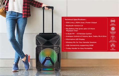 Buy Intex T-300 Pro Trolley Speaker Online – Intex Technologies