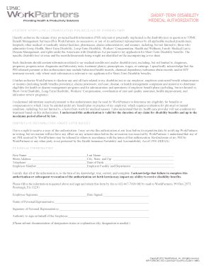 Upmc Short Term Disability - Fill Online, Printable, Fillable, Blank ...