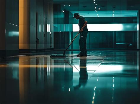 The janitor works at night | Premium AI-generated image