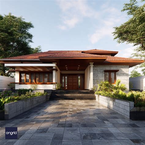 Kerala Single Floor House Plan - Contemporary Nalukettu – Ongrid Design