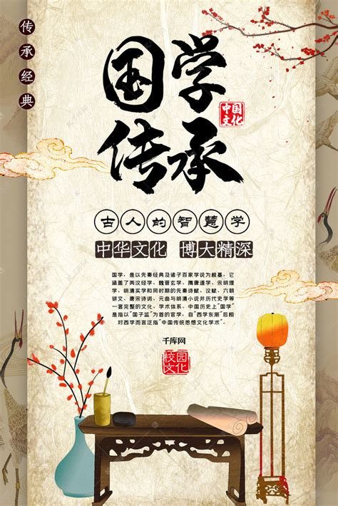 国学中华文化创意合成国学文化传承文化海报海报模板下载-千库网