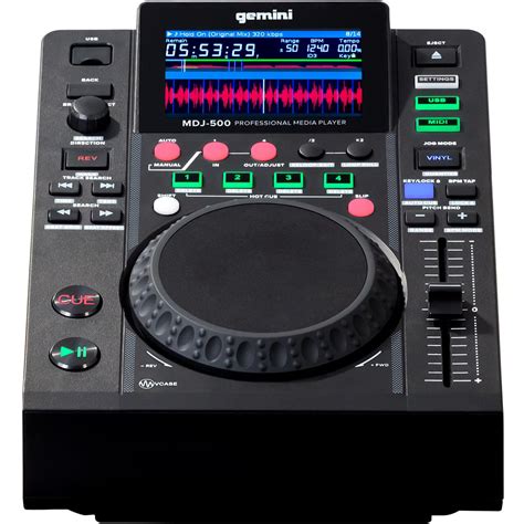 Gemini MDJ Series MDJ-500 Professional Audio DJ Media Player with 4.3 ...