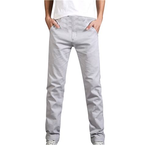 Men's Slim Fit Khaki Pants Stretch Casual Skinny Chino Pant Relaxed Fit ...