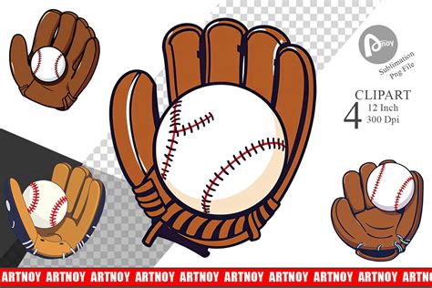 Baseball Glove Clipart Graphic by Artnoy · Creative Fabrica