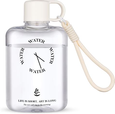 Amazon.com: ALLKELR Portable Flat Water Bottle,BPA Free Reusable Tritan ...