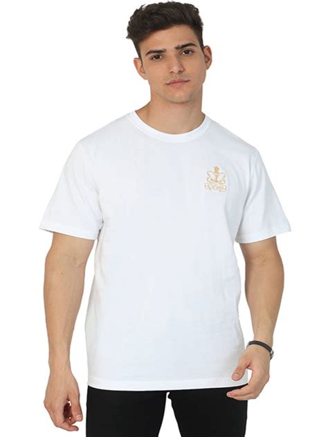 Shop Round Neck White Indian Navy T Shirt Online In India – MILITARY ...