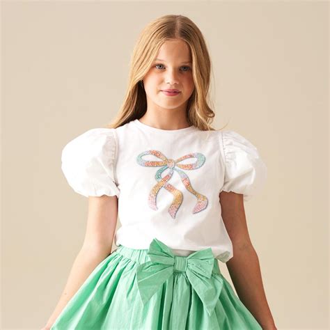 Angel & Rocket Girls Printed White Cotton T-shirts