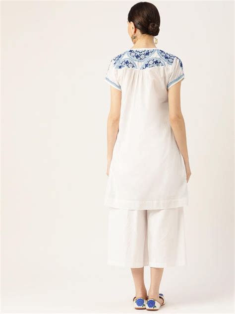 Hand Embroidery Chikankari Tunic for Women - House Of Kari (Chikankari ...