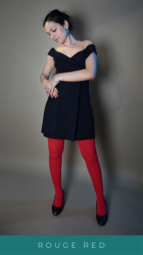 Crimson Crush: Command Attention in Fiery Red Tights | Muselot