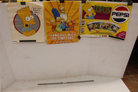 (3) Simpsons Posters - "Eat My Shorts", "Hang Out", Pepsi (Spanish ...