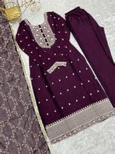 Wine Festival Special Pure Blooming Rangoli Silk Kurta Set w
