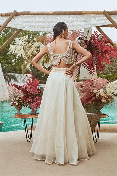 IVORY PEARL EMBROIDERED SKIRT SET – Ridhima Bhasin