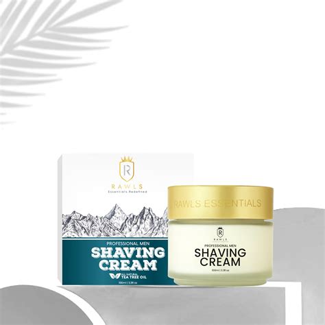 Professional Men's Shaving Cream with Tea Tree Oil & Vitamin E – Rawls ...