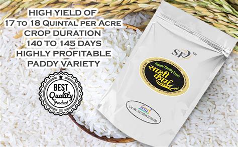 Sakshi Farms (S.F.) Pusa 1121 Rice Seeds Paddy Seeds for Sowing ...