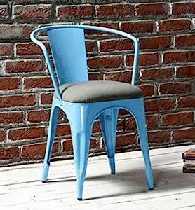 Rajtai Metal Kitchen/Bar/Cafe/Garden Chair(Blue Color) : Amazon.in ...