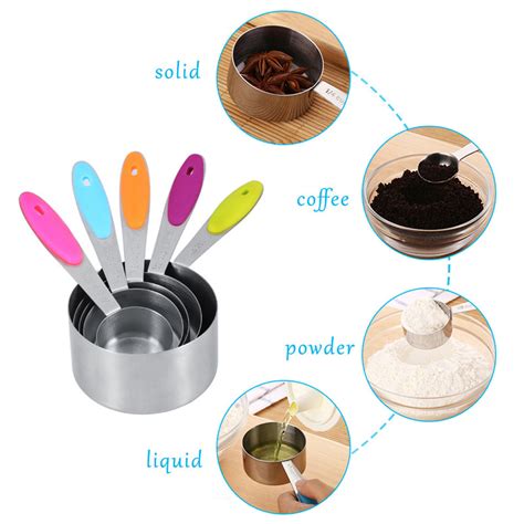 Buy Walfront 10 Piece Measuring Cups and Spoons Set in 18/8 Stainless ...