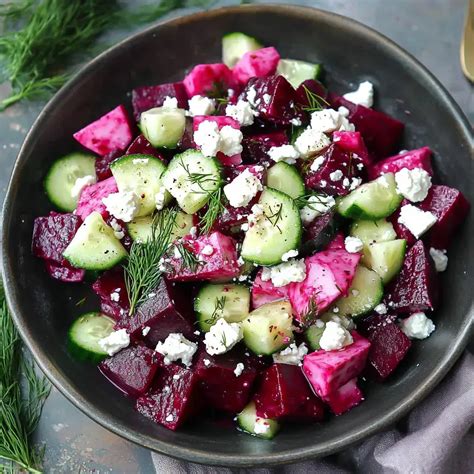 Easy Mediterranean Beet Salad with Feta and Fresh Dill - Recipes by Clare