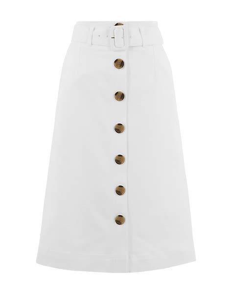 Buy Button Front Midi A-Line Skirt at Marks & Spencer