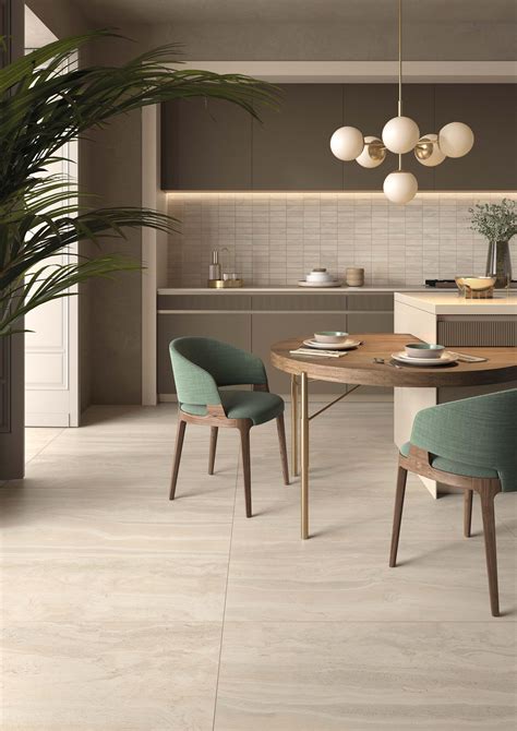 Napoli Sand Porcelain Stacked Mosaic | Beige tile kitchen floor, Beige ...