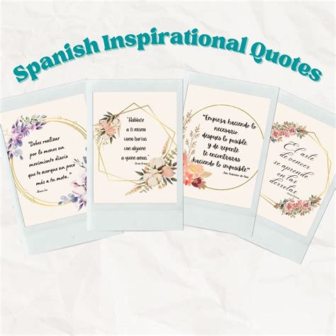 Spanish Inspirational Quotes Digital Download - Set of 8 - Wall Art ...