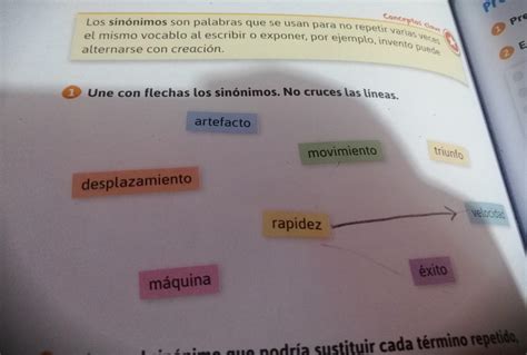 Sinônimos Conceptos clave Los sinónimos son palabras que se usan para ...
