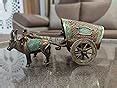 Buy Two Moustaches Brass Covered Village Bullock Cart Showpiece Replica ...
