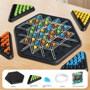 ARIZON Triangle Triggle Chess –Rubber Band Puzzle Strategy Board Game ...