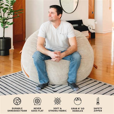 Fuf® Large Foam Filled Bean Bag Chair for Adults | Big Joe® Bean Bags