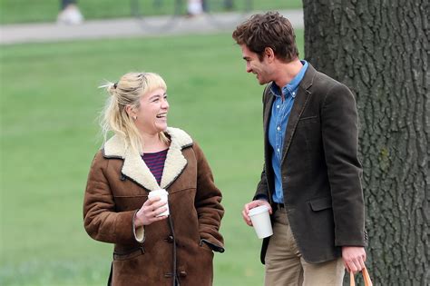 Florence Pugh, Andrew Garfield Film 'We Live in Time' in London: Pics ...