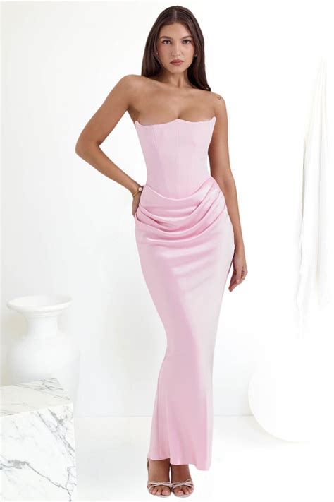 Rent House Of CB Persephone Corset Dress (Rose) – Dress for a Night