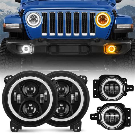 9 inch LED Headlights and 4 inch Fog Lights for Jeep JL JT – SUPAREE US