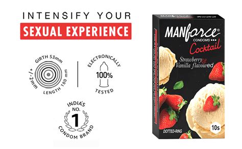Buy Manforce Cocktail Strawberry & Vanilla Flavoured Condoms for Men ...