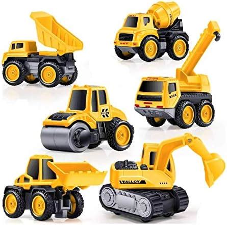 Elecart Construction Truck Toys Set of 6 – Friction Powered Engineering ...