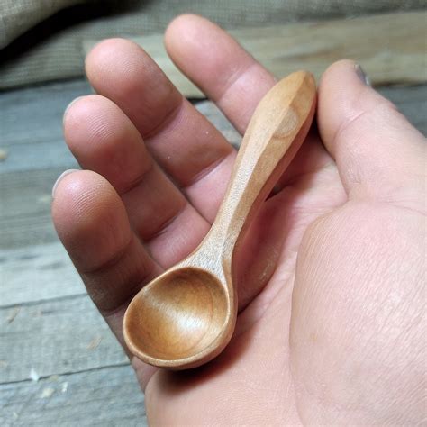 Handmade small wooden spoon Mini dessert spoon Spoon for | Etsy