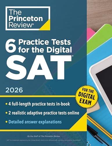 6 Practice Tests for the Digital SAT, 2026: In-Book + Online Practice ...