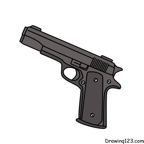 Image result for Simple Gun Drawing Tutorial