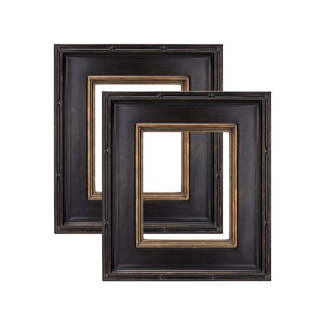 Museum Plein Aire Ornate Picture Frame - , Antique Black w/ Gold Oil ...