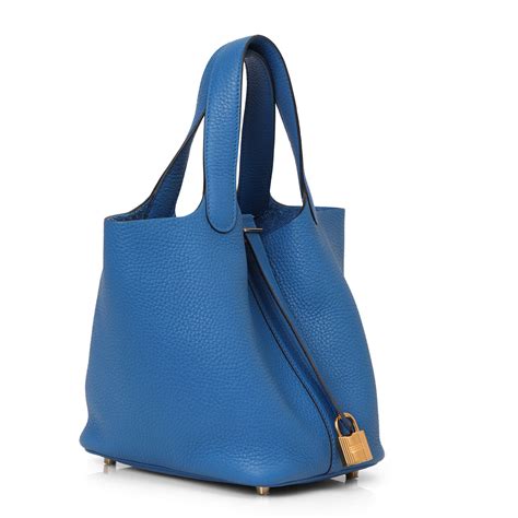 Tasche Picotin Lock 18, Blue Zellige – Confidential Couture