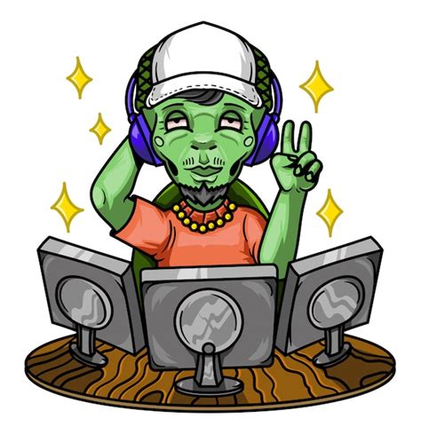 Alien with Computer Cartoon Pic 的图像结果