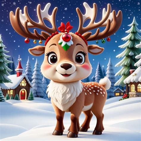 5 Cute Reindeer Cartoons for Christmas
