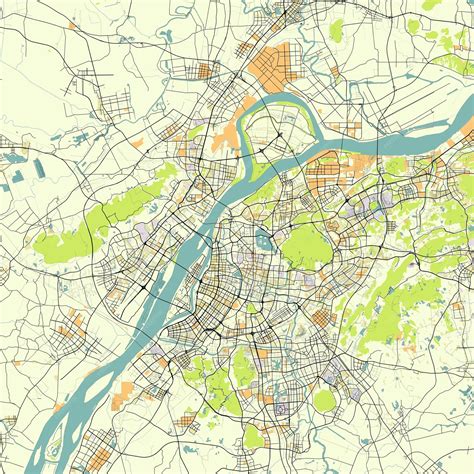 Premium Vector | Map of nanjing jiangsu china