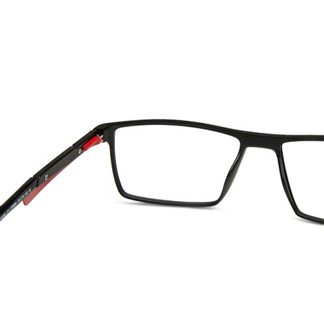 Buy Matte Black Red Full Rim Rectangle Lenskart Air Online Air ...