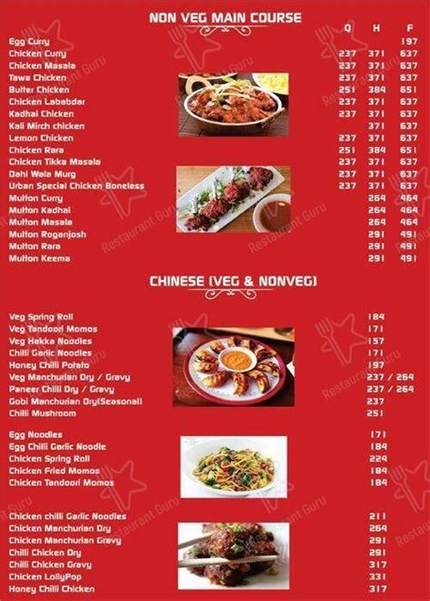 Menu at Urban Chef, Gurugram, Ground Floor