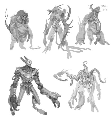 Image result for Alien Parasite Line Art